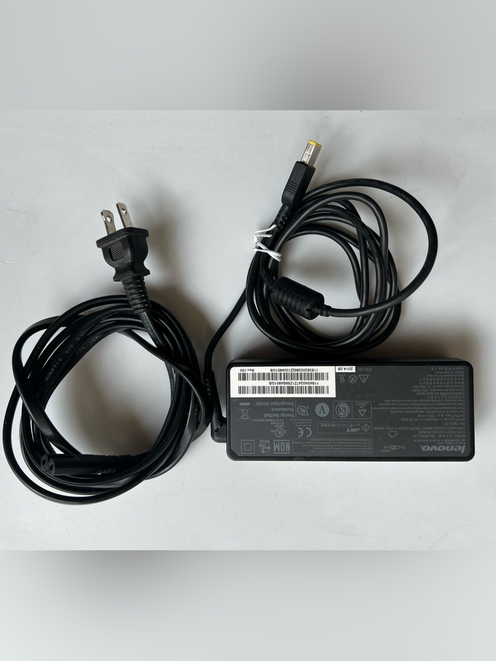 OEM Lenovo Black Power Adapter with White Label